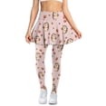 thumbnail image 1 of COEQINE Ruffle Pleated Tennis Skirted Legging for Women with Pockets Hedgehog and Strawberry Print Comfy Fashion Golf Pickleball Leggings High Waist Tennis Skirts, XL, 1 of 7