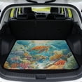 thumbnail image 1 of COEQINE SUV Cargo Liner for Pets, All Season Trunk Liner Machine Washable Cargo Cover Cute Dog Seat Cover for SUV, Sedan, Truck, Universal Fit, Underwater Sea Turtle Coral, 1 of 7