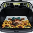 thumbnail image 1 of COEQINE SUV Trunk Liner for Dogs, Durable Scratch-proof Rear Cargo Mat Suitable for Most Car Models, Easy to Clean Auto Interior Accessories, Highland Cow Bow Sunflower, 1 of 7
