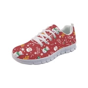 COEQINE Santa Claus Snowman Red Women Tennis Shoes Christmas Fashion Girls Sneakers Work Shoes Lightweight Mens Athletic Sneakers Footwear for Travel Outdoor