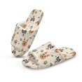 thumbnail image 1 of COEQINE Schnauzer Corgi Paw Slip On Slippers Womens Fluffy Slippers Soft Indoor Sandals Cute House Slides Comfortable Open Toe Slip On House Shoes Footwear for Bedroom Travel, 40-41, 1 of 7