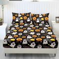 thumbnail image 1 of COEQINE Sheet Set Twin XL Size Fitted Sheet Cozy Wrinkle Free Fade Resistant Bedding Set for Women Men, Deep Pockets Home Decor for Halloween Home Decor, Cute Ghost Pumpkin Bat, 1 of 5