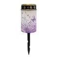 thumbnail image 1 of COEQINE Solar Grave Lights for Cemetery Outdoor Waterproof Grave Decorations LED Flameless Candles Outdoor Solar Lights Solar Lamp for Cemetery Path Lawn Yard, Purple Butterfly Floral, 1 of 7
