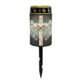 thumbnail image 1 of COEQINE Solar Lights Outdoor for Cemetery Grave Solar Lights Outdoor Waterproof Decorative Flameless Candle for Cemetery Garden Backyard Outdoor Decor, Butterfly Flower Cross Black, 1 of 7