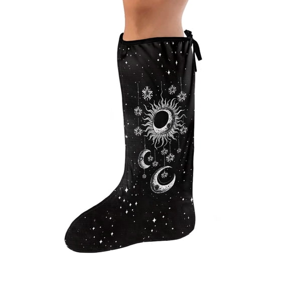 COEQINE Sun Moon Star Leg Cast Covers 2 Packs Size S Breathable Leg Cast Protector Outdoor Leg Protection Cover Stylish Cast Socks Cover Reusable Cast Covers for Shower Leg