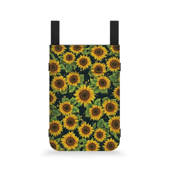 COEQINE Sunflower Crutch Pouch Storage Organizer for Underarm Crutches Easy to Install Mobility Cane Pouch Universal Crutch Pouch for Women Gifts for Women Friends