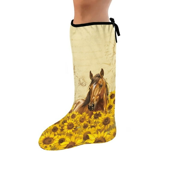 COEQINE Sunflower Horse 2 Packs Leg Cast Cover Small Cast Sleeve for Foot Leg Protector Below The Knee Leg Cast Sleeve Reusable Wound Care Supplies Outdoor Cover for Adult Teens