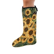 COEQINE Sunflower Leg Cast Covers Elastic Cast Socks Cover Cast Knee Cast Sock Bandage Protector Fashionable Leg Cast Cover Sock Leg Plaster Sleeve for Foot Leg Protector Size S