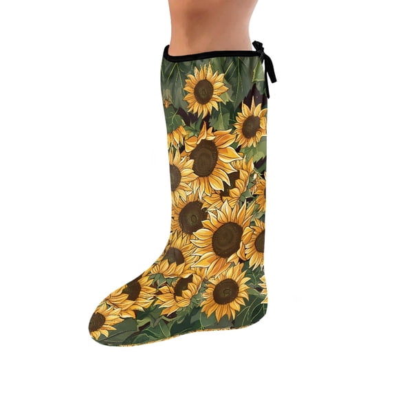 COEQINE Sunflower Leg Cast Covers Elastic Cast Socks Cover Cast Knee Cast Sock Bandage Protector Fashionable Leg Cast Cover Sock Leg Plaster Sleeve for Foot Leg Protector Size M
