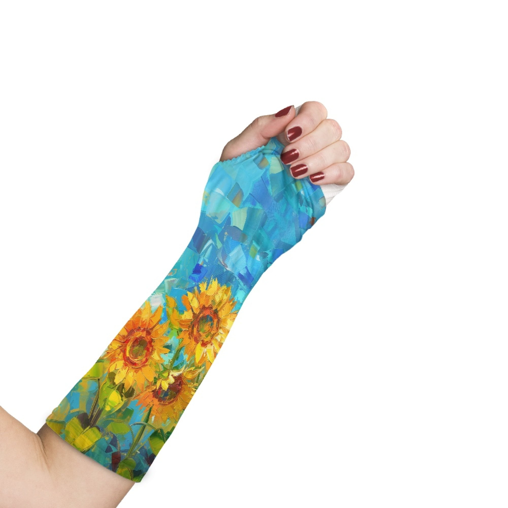COEQINE Sunflower Oil Paint Arm Cast Cover Small Cast Scratcher ...