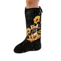 COEQINE Sunflower Pug Leg Cast Covers Small Below The Knee Leg Cast Sleeve Reusable Cast Covers for Shower Leg Fashionable Leg Cast Cover Sock for Women Men Seniors