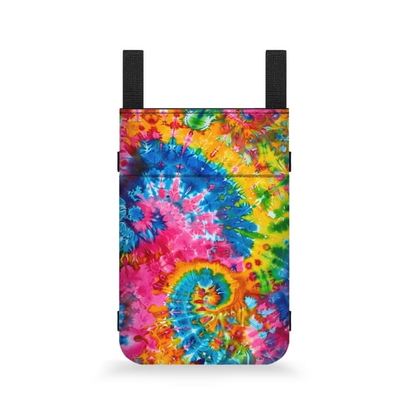 COEQINE Tie-Dye Crutch Pouch Storage Organizer for Underarm Crutches Cane Bag Easy to Install Broken Foot Underarm Crutch Pouch Mobility Cane Pouch Gifts for Seniors