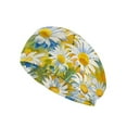 thumbnail image 1 of COEQINE Tie Dye Daisy Nurse Button Headband Nurse Headbands with Buttons for Mask Wide Nurses Headbands Non Slip Sports Headband for Men Nurse Headbands for Women Satin, 1 of 7