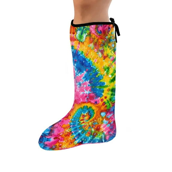 COEQINE Tie-Dye Leg Cast Covers Size S Short Foot Cast Cover Knee Cast Sock Decorative Leg Plaster Cover Cast Sleeve for Foot Leg Protector Leg Cast Sock Cover for Men & Women