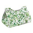 thumbnail image 1 of COEQINE Tissue Box Cover Organizer PU Leather Rectangle Facial Paper Holder Paper Tissue Holder for Bedroom Dresser, Tabletop, Dinner Table, Office Desk, Green Leaf, 1 of 7
