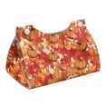 thumbnail image 1 of COEQINE Tissue Box Organizer Rectangular Tissue Container Napkin Tissue Box Cover PU Leather Tissue Case Holder for Bedroom Dresser, Nightstand, Dining Table, Pumpkin Red Maple Leaf, 1 of 7