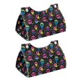 thumbnail image 1 of COEQINE Tissue Holder Dispenser Creative Napkin Tissue Box Holder PU Leather Stylish Rectangle Tissue Case Organizer Decorative Accessories for Halloween Home Decor, Skull Moon Star Colorful, 2 PCS, 1 of 7
