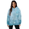 thumbnail image 1 of COEQINE Tops Sweatshirts Women's Hoodies Casual Printing Oversized Pullover Soft Long Sleeves Y2K Cozy Fashion Women Loose Lightweight Snowflake Blue Fall Winter Outfits Clothes, 2XL, 1 of 7