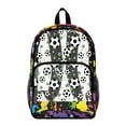 thumbnail image 1 of COEQINE Transparent Clear Backpack for Girls Boys See Through Bag PVC & Polyester Backpack for School Heavy Duty Daypack with Multi-Pocket for Sporting Events, Football Soccer Star Splatter, 1 of 7