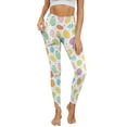 thumbnail image 1 of COEQINE Tummy Control Yoga Pants for Women with Pockets Breathable High Waisted 4-Way Stretch Athletic Leggings Easter Egg Polka Dot Buttery Soft Comfortable Tights, 3XL, 1 of 7