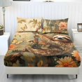 thumbnail image 1 of COEQINE Twin Size 3 Piece Sheet Set, Wrinkle Free Comfort Cooling Sheets All Around Elastic Fitted Holiday Bedding Set Home Decor for Women Men, Sloth Floral Butterfly, 1 of 5
