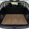thumbnail image 1 of COEQINE Universal Auto Cargo Mat 29" x 39", Scratch-proof Non-Slip Dog Trunk Cover Stylish Car Accessory Fits Most Cars, SUVs & Trucks, Brown Beige Leopard Print, 1 of 7