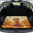 thumbnail image 1 of COEQINE Universal Boot Liner for Dogs Cats, All Season Washable Cargo Cover Heavy Duty Rear Trunk Mat Fall Decor for SUV Sedan Truck, 29" x 39", Fall Highland Cow Pumpkin Sunflower, 1 of 7