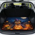 thumbnail image 1 of COEQINE Universal Car Boot Mat All Weather Cargo Liner Floor Mat with Non-Slip Backing Pet Cargo Mat Halloween Decor for Most Car Models, Yorkshire Terrier Witch Pumpkin, 1 of 7