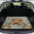 thumbnail image 1 of COEQINE Universal Car Boot Mat All Weather Cargo Liner Floor Mat with Non-Slip Backing Scratch-proof Pet Cargo Mat Suitable for Most Car Models, Highland Cow Daisy Wood Grain, 1 of 7