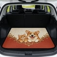 thumbnail image 1 of COEQINE Universal Car Trunk Mat All Weather Cargo Liner Floor Mat with Non-Slip Backing Scratch-proof Pet Cargo Mat Suitable for Most Car Models, Corgi Cat Paw Red, 1 of 7