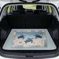 thumbnail image 1 of COEQINE Universal Car Trunk Mat All Weather Cargo Liner Floor Mat with Non-Slip Backing Scratch-proof Pet Cargo Mat Suitable for Most Car Models, Sea Turtle Beach Seashell Blue, 1 of 7