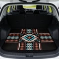 thumbnail image 1 of COEQINE Universal Car Trunk Mat All Weather Cargo Liner Floor Mat with Non-Slip Backing Scratch-proof Pet Cargo Mat Suitable for Most Car Models, Southwest Aztec Blue Brown Black, 1 of 7