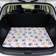 thumbnail image 1 of COEQINE Universal Cargo Liner for Cars SUVs, Scratch-proof Trunk Protection Cute Back Cargo Mat Vehicle Interior Accessories, 29 x 39 Inches, Colorful Paw Star Dots, 1 of 7