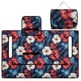 thumbnail image 1 of COEQINE Universal Golf Cart Seat Covers/Seat Blanket for EZGO Yamaha Club Car, Soft Seat Towel/Seat Cushions Folds Like a Bag for Easy Carry, All-Season Comfort, Red Blue Hibiscus Palm Leaf, 1 of 8