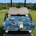 thumbnail image 1 of COEQINE Universal Golf Cart Seat Covers/Seat Blanket for EZGO Yamaha Club Car, Soft Seat Towel/Seat Cushions Folds Like a Bag for Easy Carry, Blue Vintage Patchwork Paisley Pattern, 1 of 8