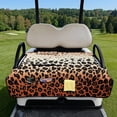 thumbnail image 1 of COEQINE Universal Golf Cart Seat Towel Blanket Covers for All Weather, Foldable Design with Handle, Fit for EZGO, Club Car and More 2-Seat Golf Carts, Gradient Leopard Print, 1 of 8