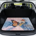 thumbnail image 1 of COEQINE Universal Trunk Liner for SUV Sedan, Non-Slip Machine Washable Cargo Liner Pet Cargo Mat Accessories for Families, Universal 29" x 39", Butterfly Floral Oil-painting, 1 of 7