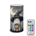 thumbnail image 1 of COEQINE Wizard Hat Ghost Pumpkin Moon Gray Flameless Candle Battery Powered with Remote Control 12 Colors 4/8 Hours Timer LED Night Lights Pillar Candle Tealights Halloween Decorations, 1 of 7