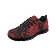 thumbnail image 1 of COEQINE Women Running Shoes Soft Black Sole Sneakers Hiking Camping Mesh Training Mens Athletic Shoes Fitness Halloween Sneakers, Red Splatter Cobweb Print, 1 of 7