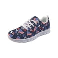 thumbnail image 1 of COEQINE Women Running Shoes White Sole Girls Sneakers Hiking Camping Mesh Casual Training Athletic Shoes Winter Fitness 4th of July Patriotic Footwear, USA Flag Navy Blue, 1 of 7