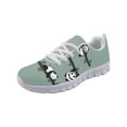 thumbnail image 1 of COEQINE Women Sneakers Running Walking Shoes White Sole Fashion Tennis Shoes for Travel Casual Breathable Mesh Trainers Footwear, Cute Panda Green, 1 of 7