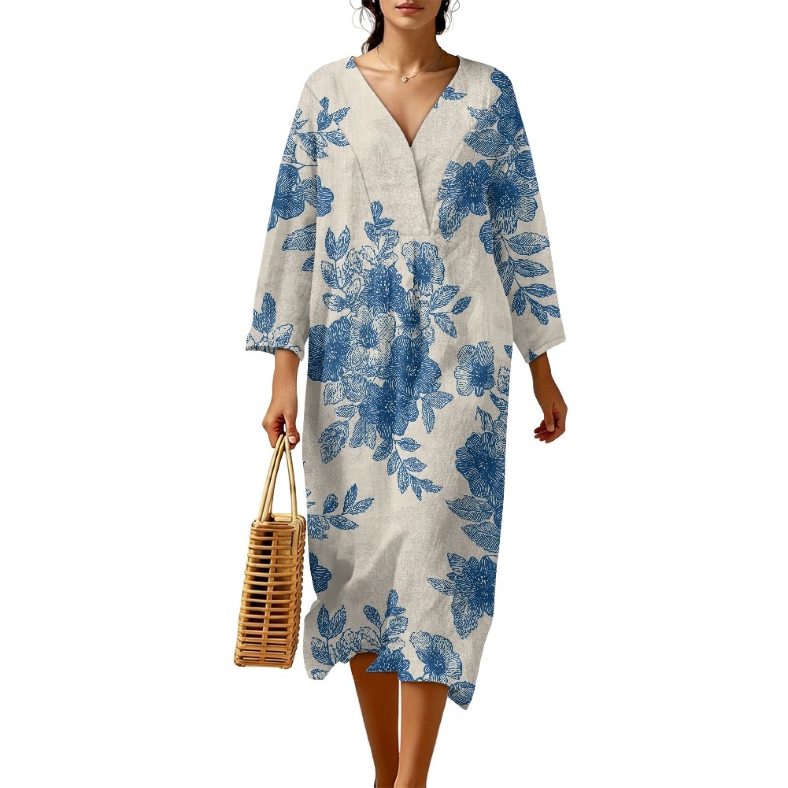 knee length dresses for ladies Maison Linen Maxi Dress main image 1