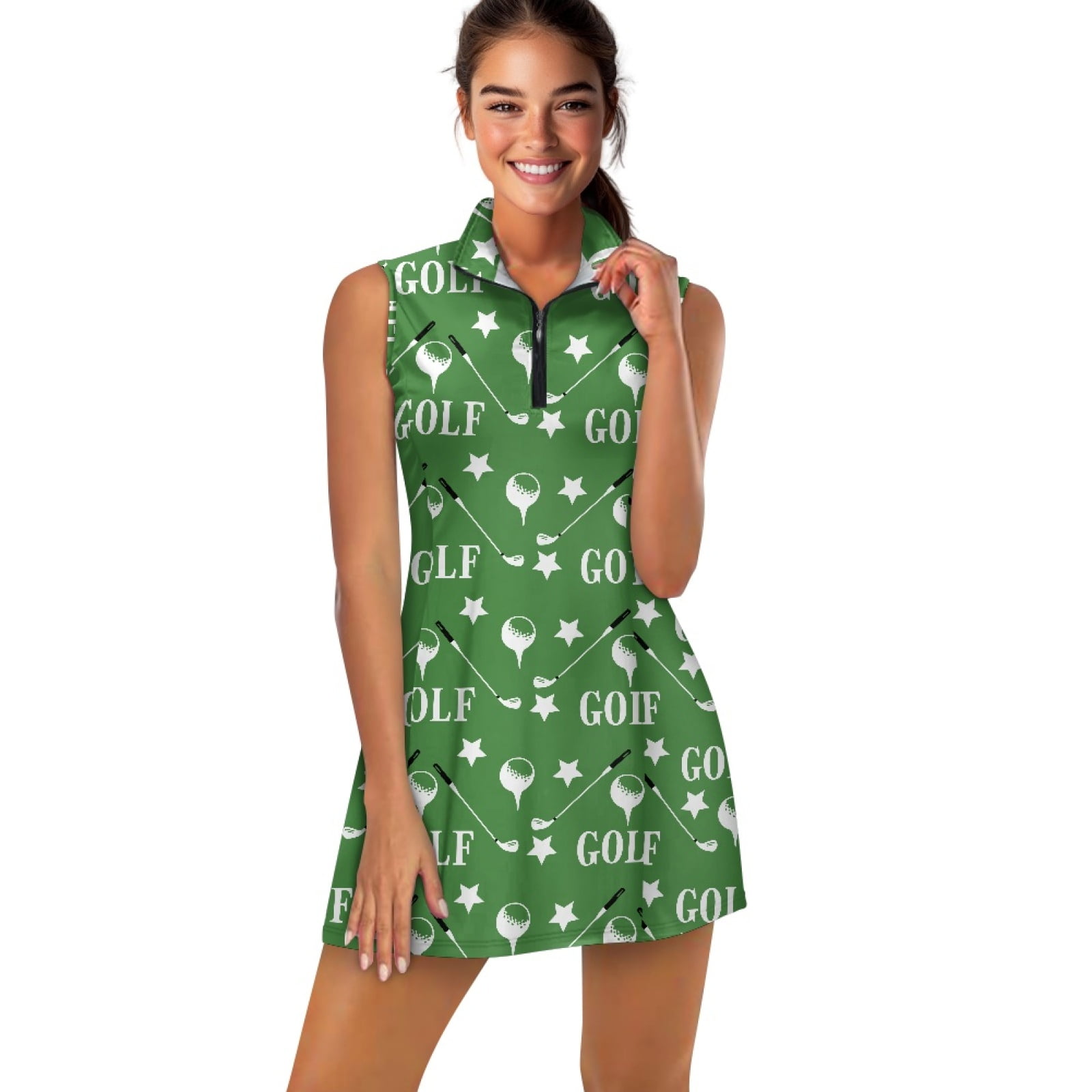 knee length dresses for ladies Sleeveless Golf Dress | Built-in Shorts & Moisture-Wick