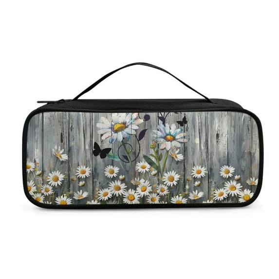 COEQINE Wood Daisy Stethoscope Storage Bag Stethoscope Case for Nurse and Doctor Nurse Pouch with Stethoscope Holder Stethoscope Carrying Case Stethoscope Case