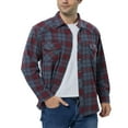 thumbnail image 1 of COEVALS CLUB Men's Flannel Western Pearl Snap Corduroy Lined Plaid Work Long Sleeve Shirts 08 Merlot Gray Small, 1 of 5