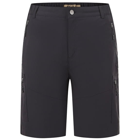 COEVALS CLUB Men's Hiking Cargo Shorts 9" Quick Dry Waterproof Fishing Golf Lightweight Outdoor 5-Pocket Stretch Shorts(Black 5# Large)