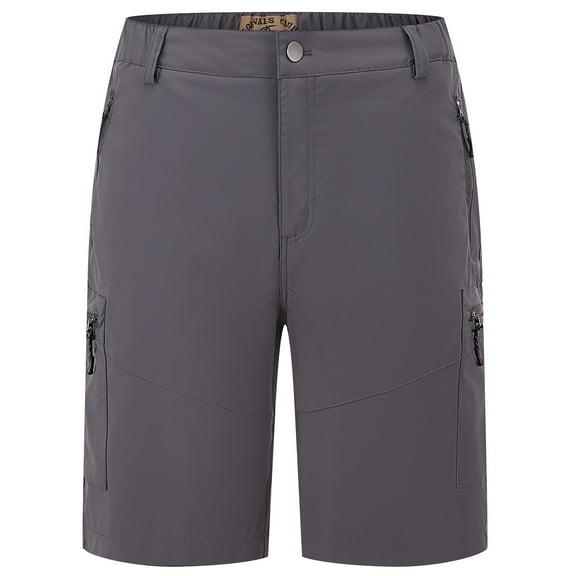 COEVALS CLUB Men's Hiking Cargo Shorts 9" Quick Dry Waterproof Fishing Golf Lightweight Outdoor 5-Pocket Stretch Shorts(Dark Grey 3# X-Large)