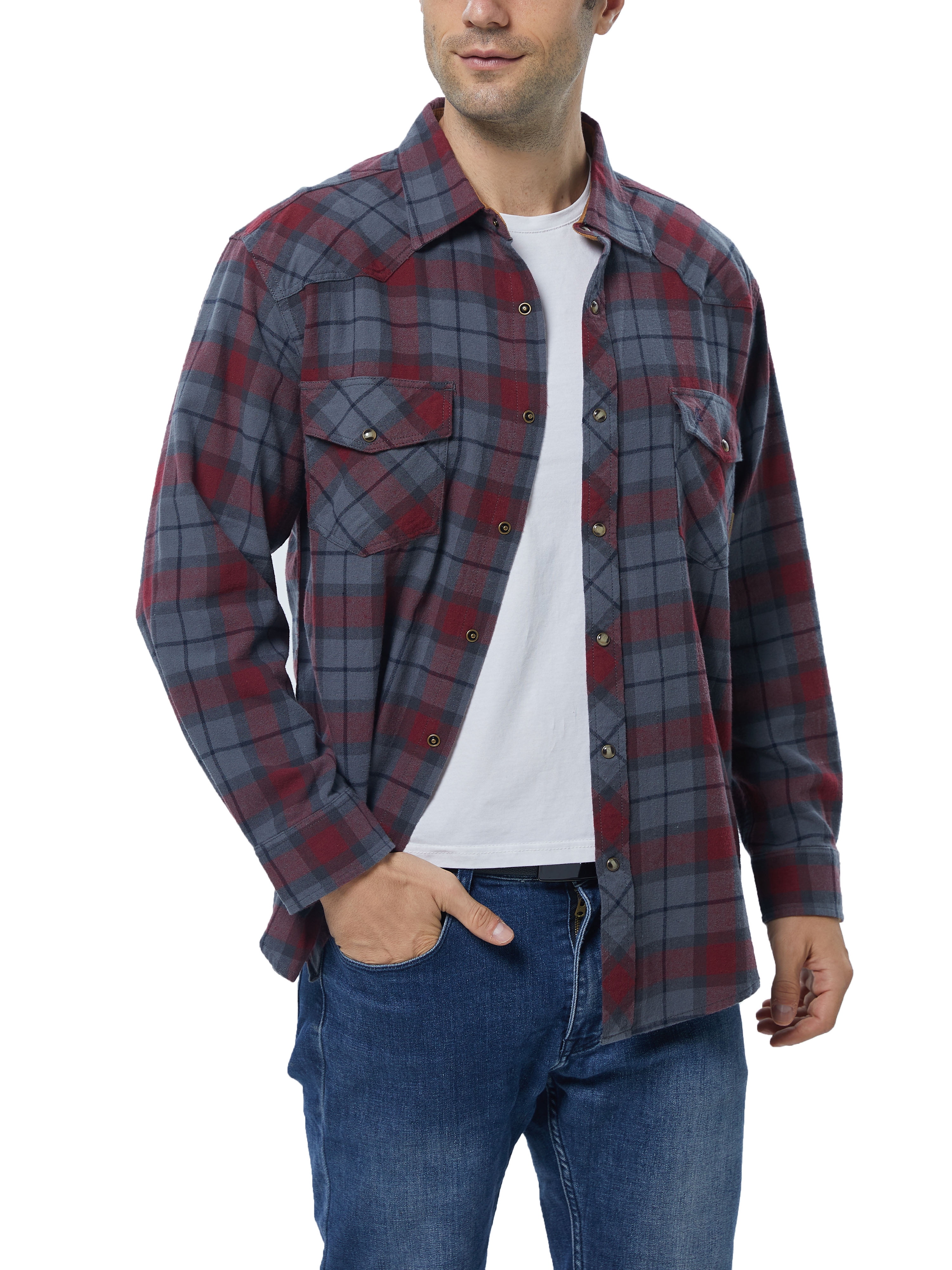 Chemise Garçon Cat & Jack - Flanelle à Boutons Bleu Et Rouge - Manches Longues Taille XS Neuf