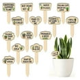thumbnail image 1 of COFEST 15-Piece Wooden Plant Insert Tags - Humorous Garden Markers with Funny Plant Quotes, 4.7x2.7, Perfect for Indoor Garden Decor and Potting, 1 of 7