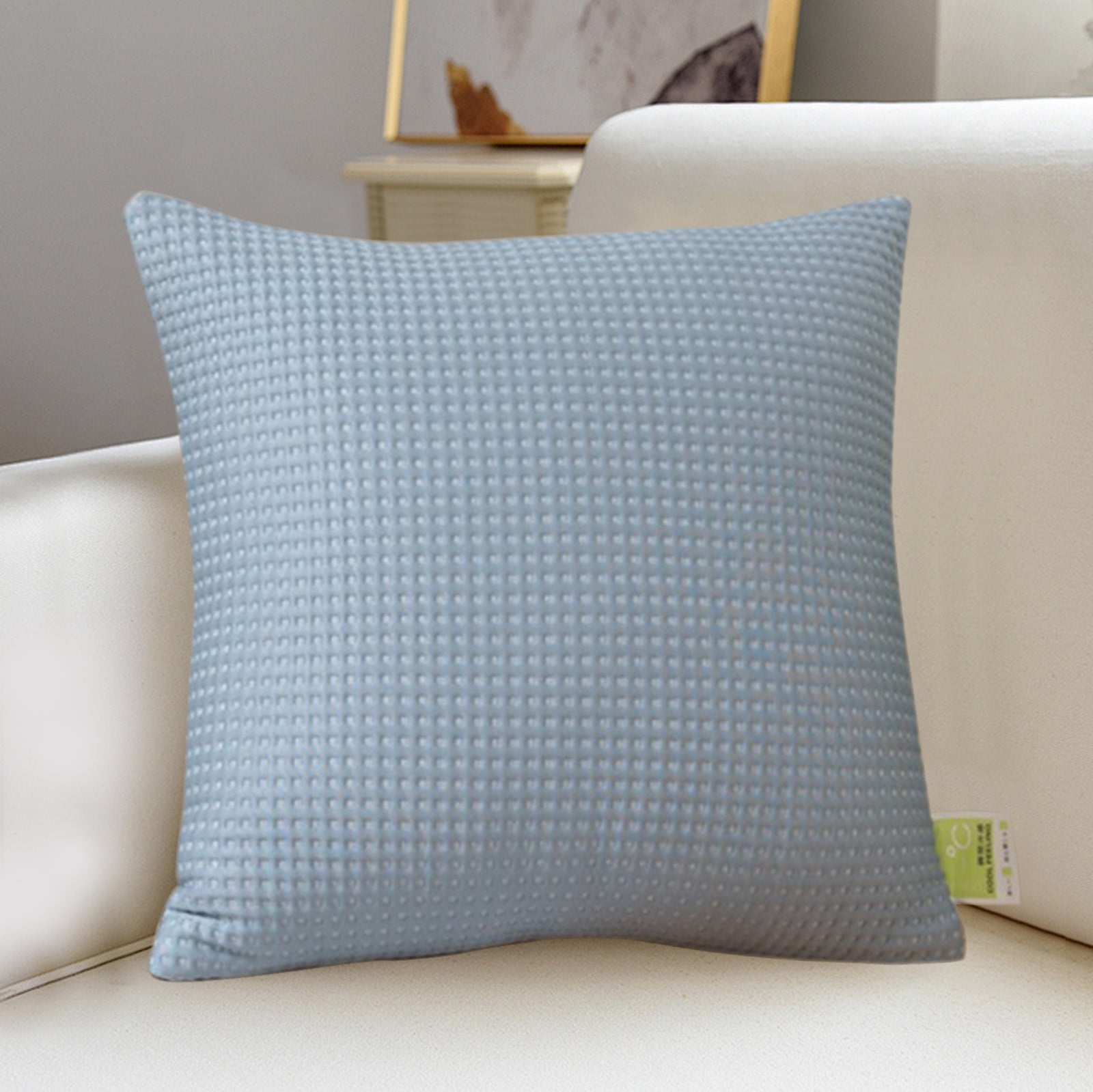 COFEST 17.7x17.7 Inches Decorative Throw Pillow Cover Polyester for Sofa and Bed Elegant Design Machine Washable for Living Room and Bedroom Gray Walmart
